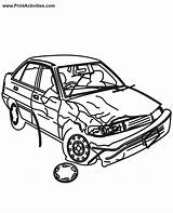 Coloring Car Pages Crash Wrecked Crashed Wreck Drift Printable Cars Drawing Clipart Fast Drifting Colouring Print Drawings Getdrawings Gif Library sketch template