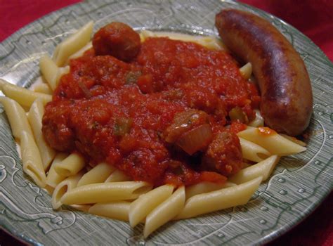 Mostaccioli And Sausage