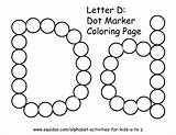 Dot Letter Coloring Marker Worksheets Alphabet Dauber Pages Bingo Do Preschool Activities Printable Lowercase Dots Printables Literacy Print Kids Color sketch template