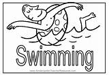 Coloring Swimming Pages Summer Swimmer Girl Pool Word 720px 1040 66kb Safety Library Clipart Popular sketch template