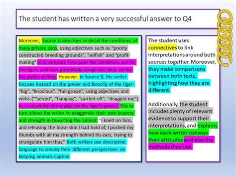 english language paper   model answer teaching resources