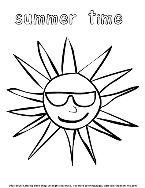 sun coloring sheets coloring pages summer coloring pages coloring