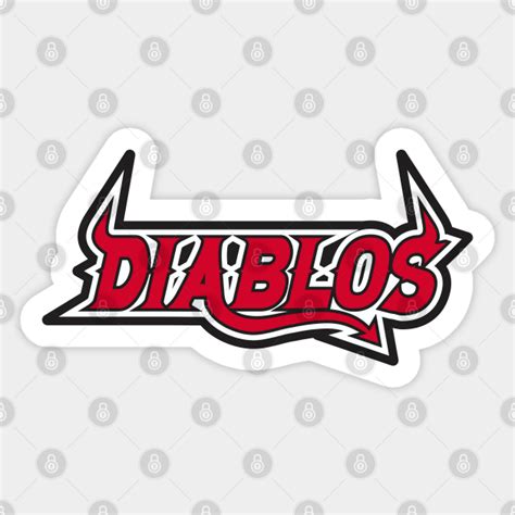 diablos sports logo diablos sticker teepublic