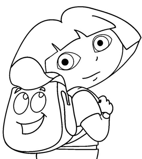 dora   coloring pages learny kids