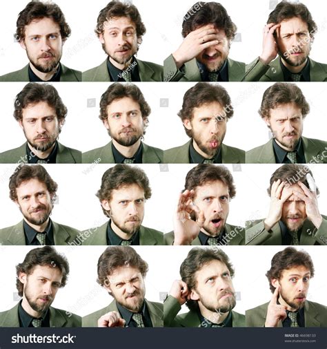 image   set  facial expressions stock photo  shutterstock