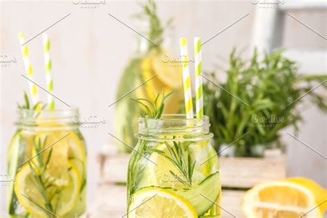 fruit infused detox water high quality food images creative market