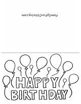 Birthday Coloring Printable Cards Card Folding Happy Pages Boys Printablee Template sketch template