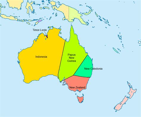 country  closest   australia  fixed mapporn