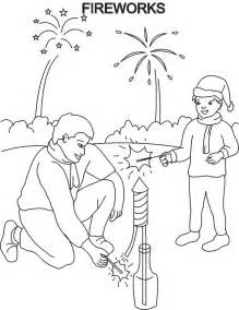 printable fireworks coloring pages  kids
