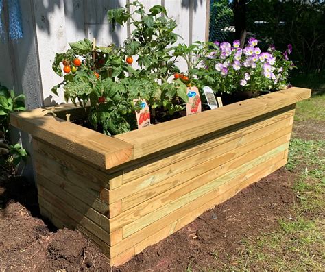 rectangular garden planter box step  step plans ft  etsy uk