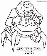 Monsters Inc Coloring Pages Boss Print Colorings Cartoon sketch template