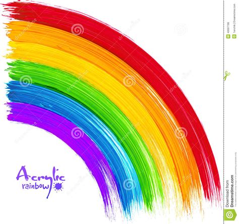 arco iris pintado acrílico imagen del vector ilustración del vector