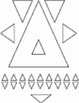 Coloring Shapes Triangles Symbols sketch template