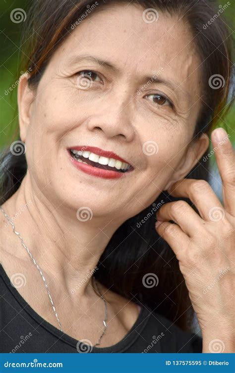 Smiling Filipina Female Senior Stock Image Image Of Citizen Females