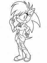Coloring Hedgehog Sonic Sonia Manic Tails Sketch sketch template