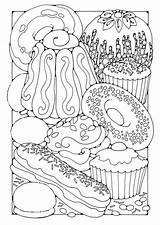 Coloring Pages Edupics Pastry sketch template