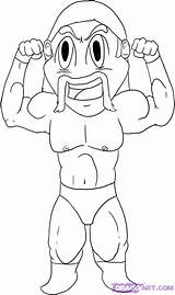 Hogan Hulk Dragoart sketch template