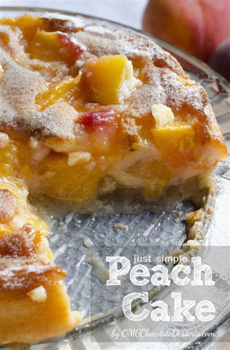 simple peach cake  summer peach cobbler style cake recipe