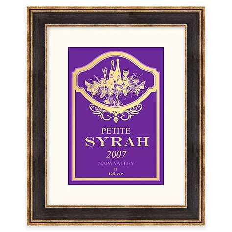 syrah wine label framed wall art bed bath