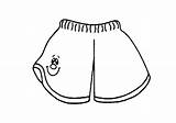 Banho Esporte Roupa Abbigliamento Desenho Disegno 2361 Tudodesenhos Escola Short1 sketch template