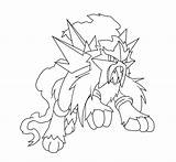 Pokemon Entei Coloring Pages Lineart Drawing Print Legendary Deviantart Printable Popular sketch template
