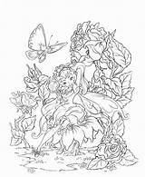 Fairy Coloring Hard Pages Getcolorings Color sketch template