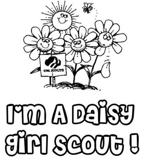 girl scout daisy coloring pages  girl scout daisy coloring