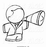 Coloring Megaphone Bullhorn Person Outlined Vector Using Getdrawings Drawing Blanchette Leo sketch template