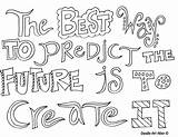 Coloring Pages Future Quotes Doodle Quote Alley Printable Life Disney Color Quotesgram Colouring Adult Predict Way Positive Sheets Kids Getcolorings sketch template