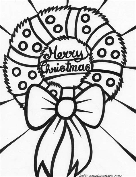 christmas wreath coloring pages crafts  worksheets  preschool