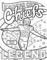Chiefs Kansas Travis Kelce sketch template