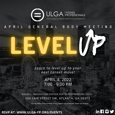 april general body meeting level  russell innovation center