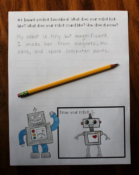 fun creative robot writing prompts