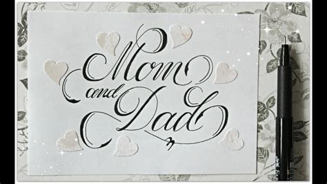 cursive fancy letters   write mom  dad easy youtube
