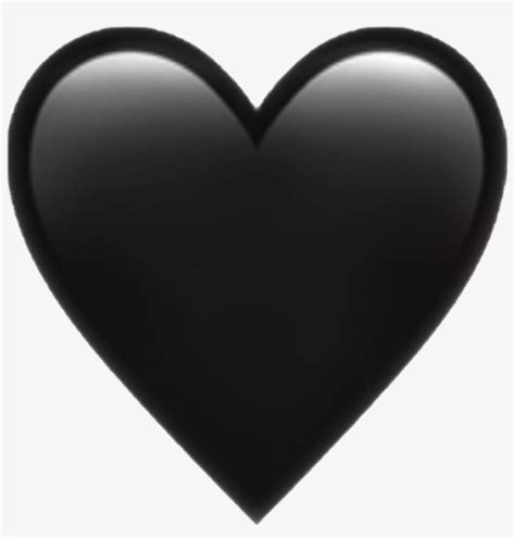 ios emoji black heart emoji png png image transparent png