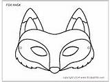 Fox Printable Mask Coloring Volpe Masks Animal Templates Maschere Da Maschera Para Pages Colorear Stampare Di Animales Mascaras Craft Sheet sketch template