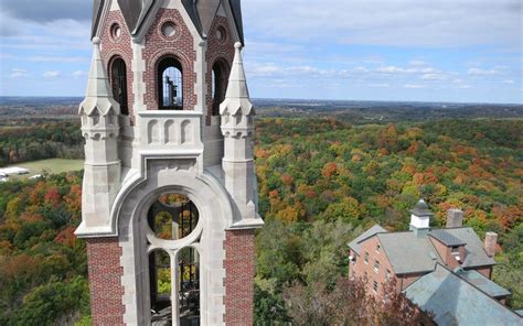 holy hill scenic tower fall colors hubertus wisconsin
