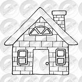 House Brick Outline Clipart Clip Watermark Register Remove Login Lessonpix 2206 Red sketch template