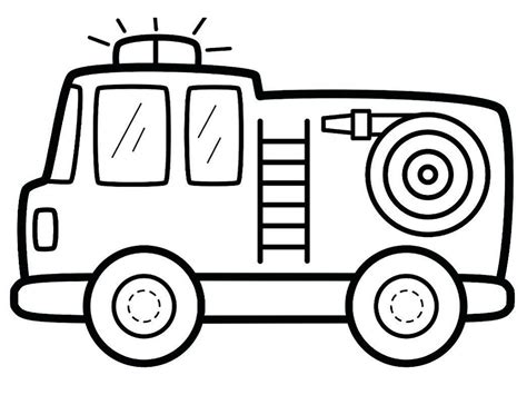 fire truck coloring page printable  calendar printable