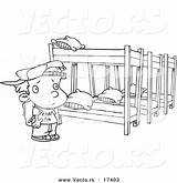 Bunk Beds Coloring Camp Summer Template Pages Cartoon sketch template