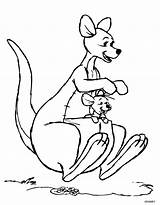 Coloring Pages Kangaroo Winnie Pooh Kanga Comments Gif sketch template