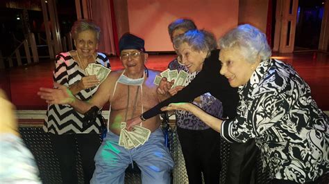 silver strippers put on show for retirement community
