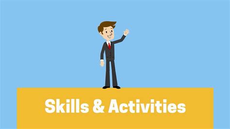 skills activities section youtube