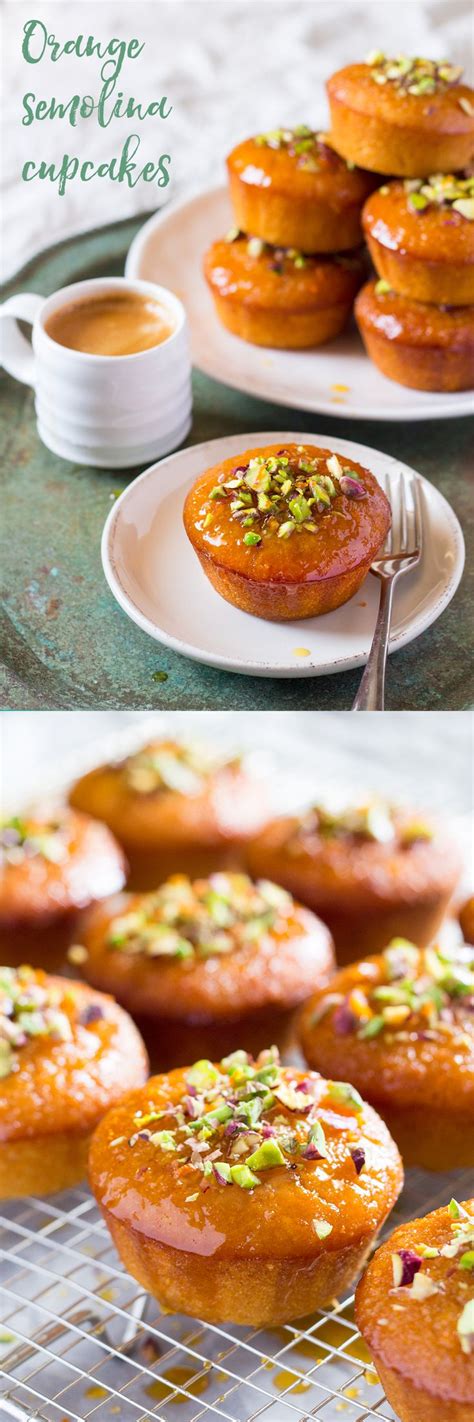 orange semolina cupcakes lazy cat kitchen recipe food cooking