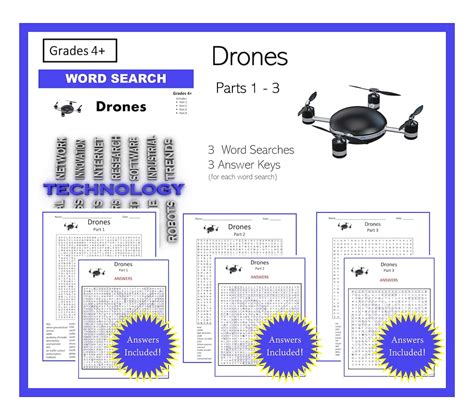 drone word search parts   etsy