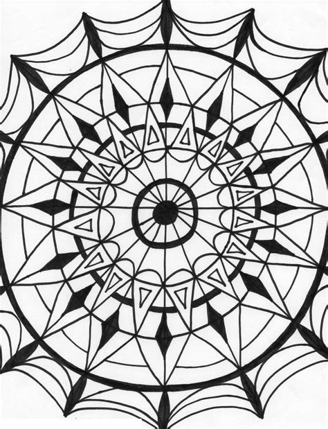 printable kaleidoscope coloring pages  adults coloring pages