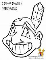 Coloring Indians Cleveland Pages Wahoo Chief Logo Baseball Stencil Vector Kids Pumpkin Spartan Race Sheet Book Printable Carving Orleans Pelicans sketch template