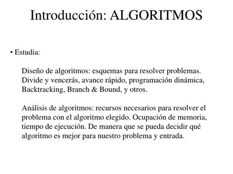 Ppt Introducción Algoritmos Powerpoint Presentation Free Download