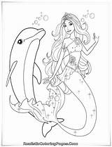 Dolphin Barbie sketch template
