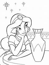 Coloring Jasmine Disney Princess Pages Walt Characters Fanpop sketch template